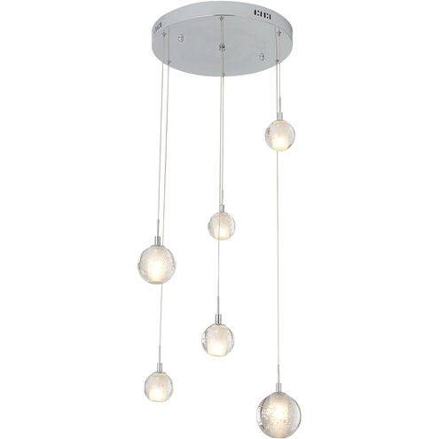 Canada 6 Light 16 inch Chrome Chandelier Ceiling Light