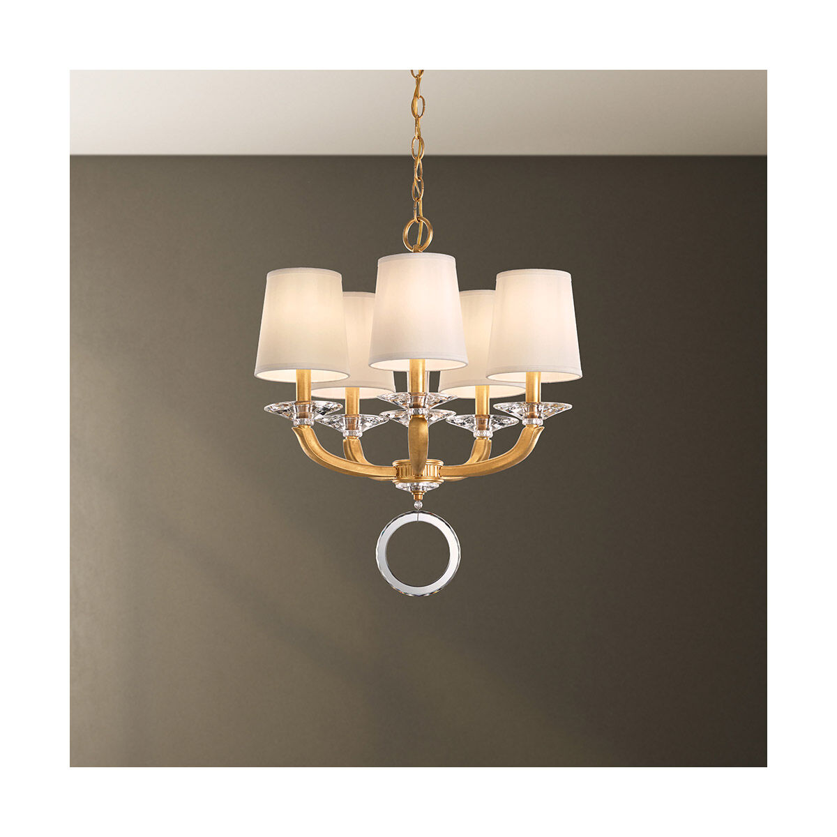 Emilea 5 Light 19.5 inch Heirloom Gold Chandelier Ceiling Light in Heirloom Gold Cast