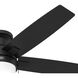 Anisten 52 inch Matte Black with Matte Black/Dark Gray Oak Blades Ceiling Fan