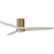 Woodwind 52 inch Natural Aged Brass Indoor Ceiling Fan in White