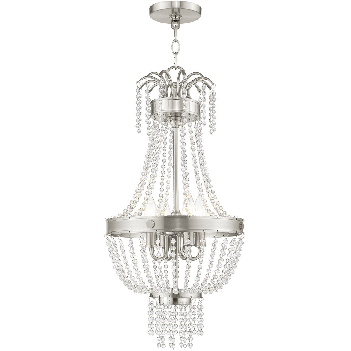 Valentina 4 Light 13 inch Brushed Nickel Pendant Ceiling Light