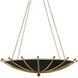 Fontaine 6 Light 40.5 inch Antique Gold Leaf and Contemporary Gold Leaf and Satin Black Chandelier Ceiling Light