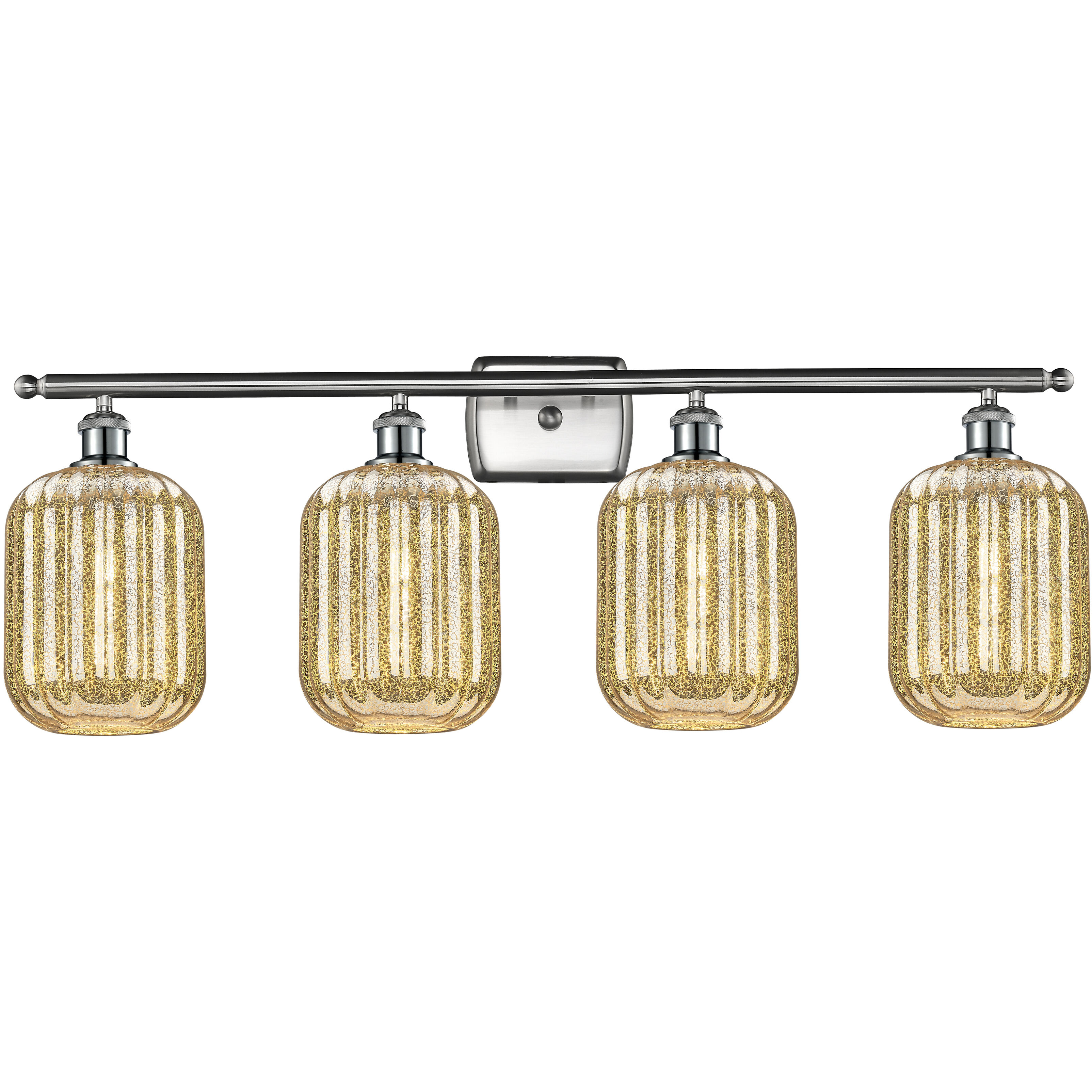 Ballston Preston 4 Light 36.75 inch Brushed Satin Nickel Bath Vanity Light Wall Light in Mercury