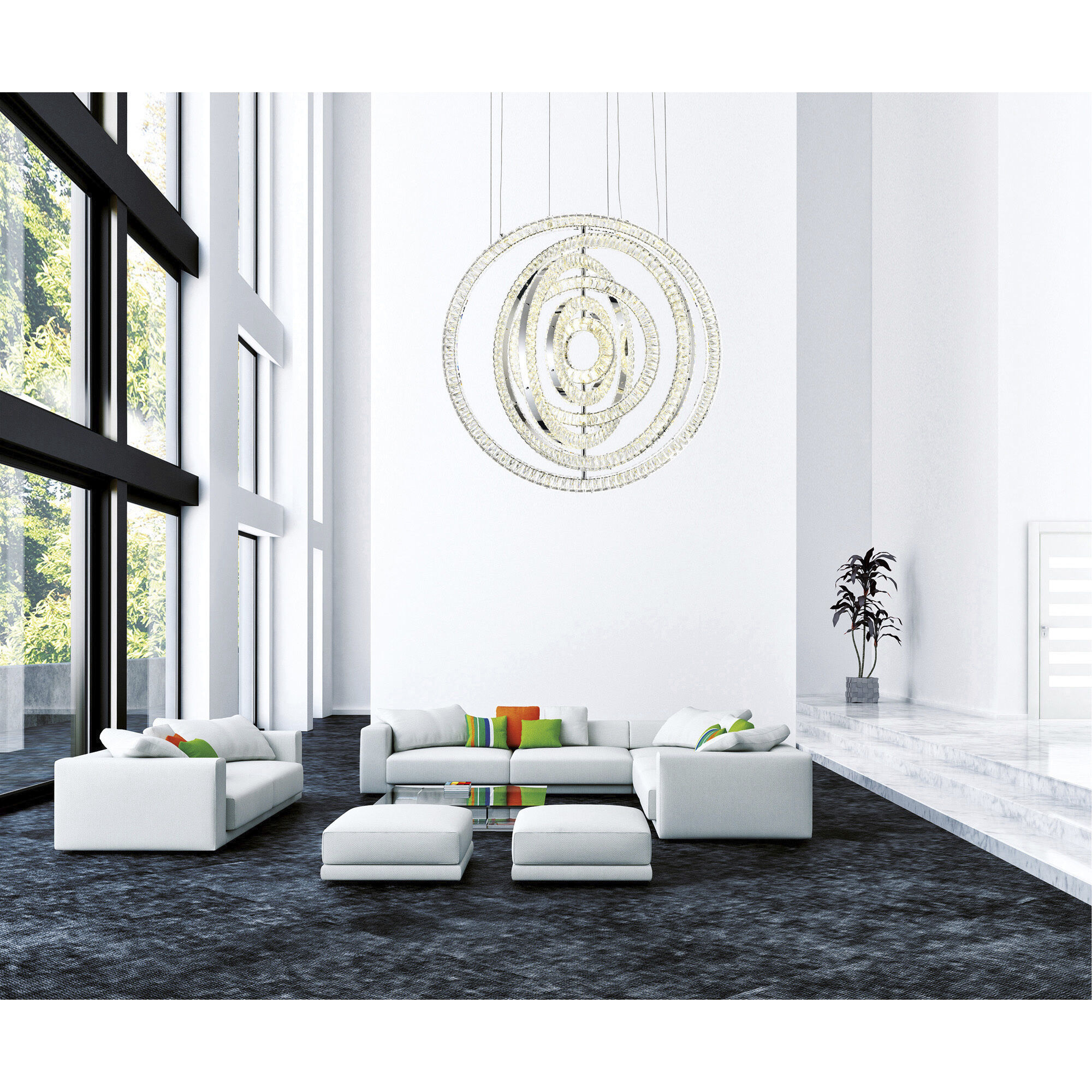 Celina LED 5 inch Chrome Down Chandelier Ceiling Light