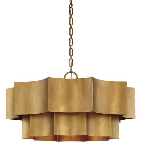 Shelby 6 Light 30 inch Gold Patina Pendant Ceiling Light