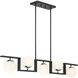 Alluria II 5 Light 46.5 inch Coal With Polished Nichel High Island Light Ceiling Light