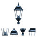 Richmond 3 Light 27 inch Matte Black Exterior Post Mount Light in Clear