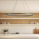 Ovale LED 40 inch Black Linear Pendant Ceiling Light