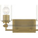 Binsly 2 Light 15.63 inch Aged Brass Bath Vanity Wall Light