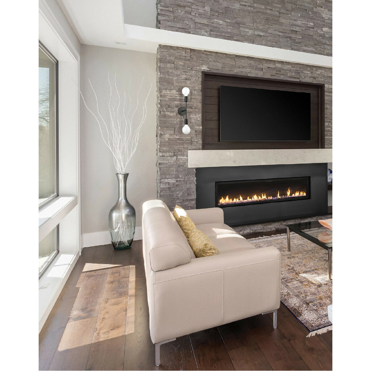 Avondale 2 Light 5 inch Matte Black Open Bulb Wall Sconce Wall Light