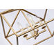Chapman & Myers Darlana 4 Light 16 inch Gilded Iron Semi-Flush Mount Lantern Ceiling Light, Small
