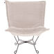 Puff Angora Natural Scroll Chair with Cover