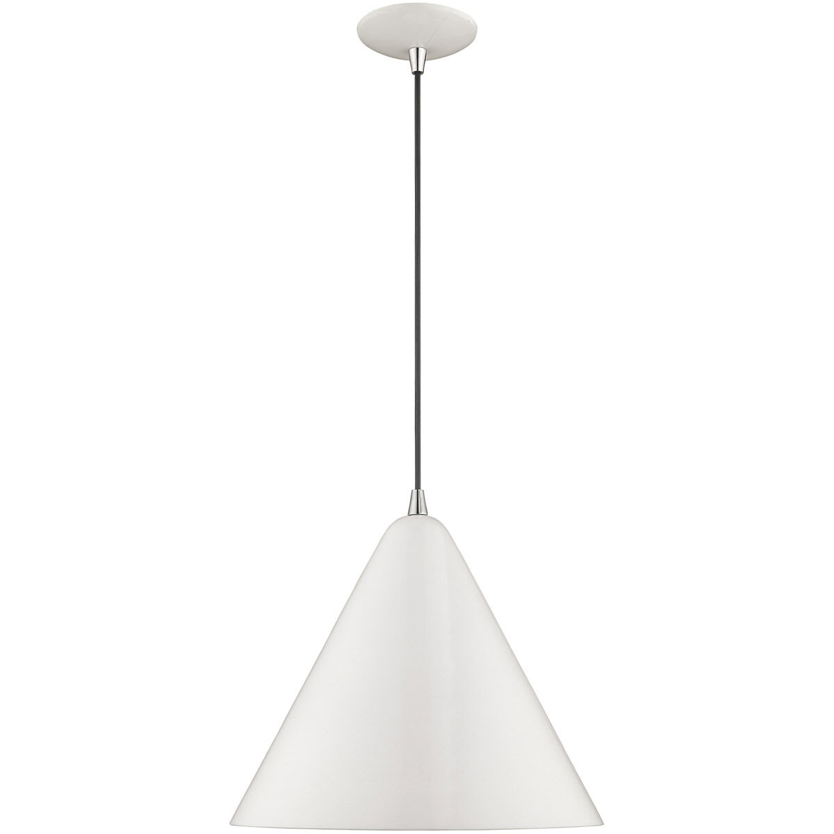 Allison 1 Light 14 inch Shiny White Mini Pendant Ceiling Light