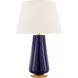 Alexa Hampton Penelope 30 inch 60 watt Denim Porcelain Table Lamp Portable Light in Linen