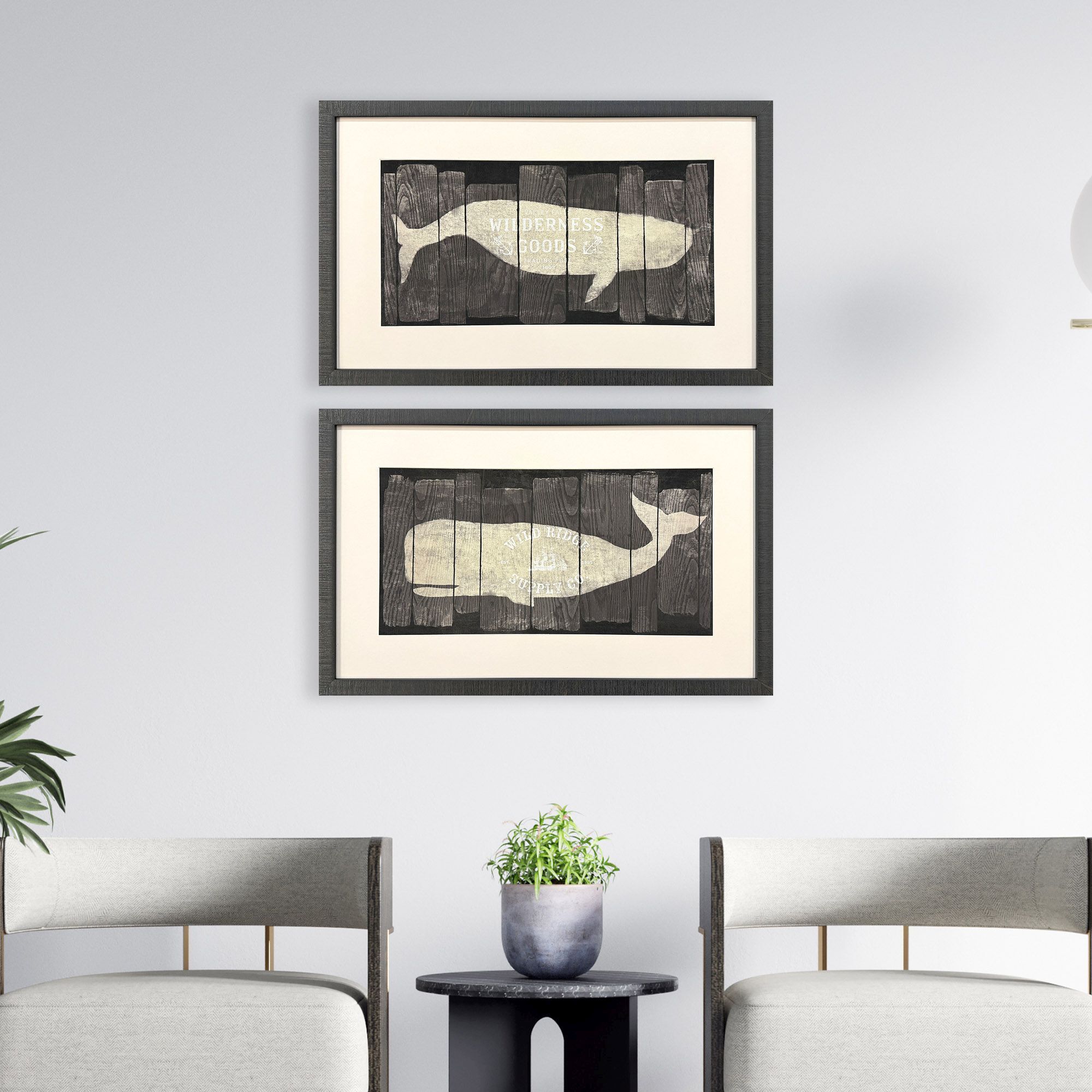Marine Marks Brown and Beige and White and Neutral Framed Art, Propac