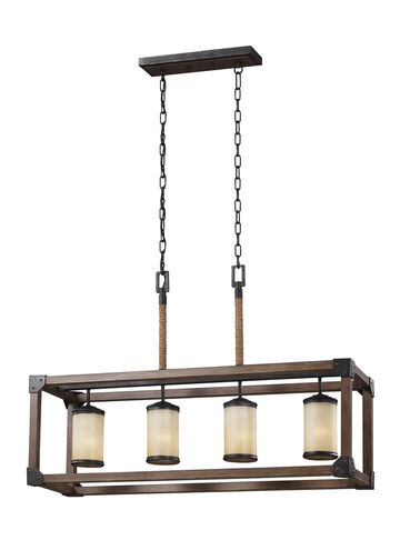 Dunning 4 Light 36 inch Stardust Linear Chandelier Ceiling Light