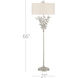 Forget-Me-Not 66 inch 100 watt Clear and Silver Leaf Floor Lamp Portable Light