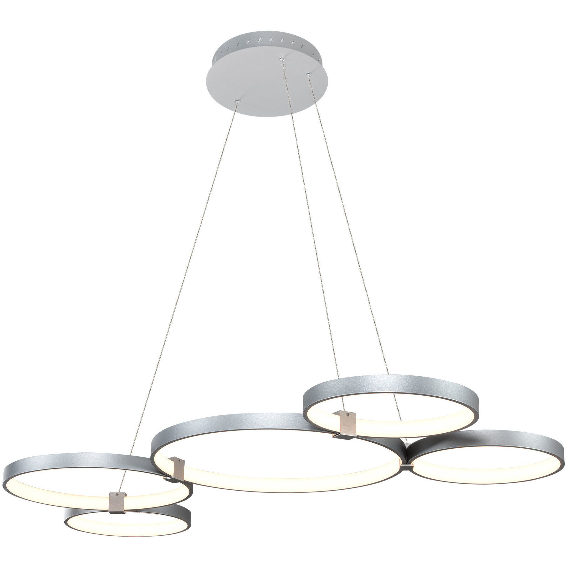Capella 31.5 inch Silver Chandelier Ceiling Light