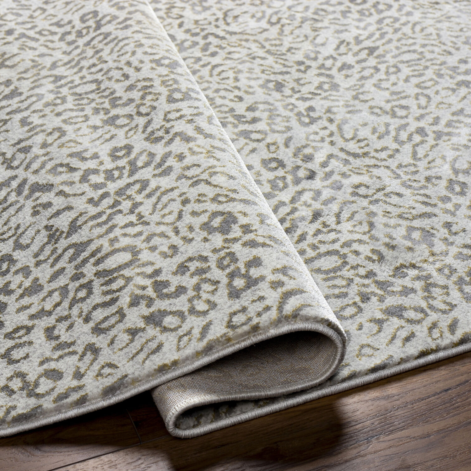 Tibetan 114 X 79 inch Medium Gray Rug, Rectangle