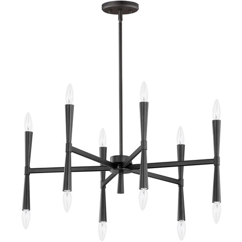 Rome 12 Light 29 inch Black Chandelier Ceiling Light