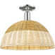 Natural Ballston Dome 1 Light 15.75 inch Polished Nickel Semi-Flush Mount Ceiling Light