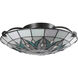 Portica 1 Light 16 inch Bronze Tiffany Flush Mount Ceiling Light