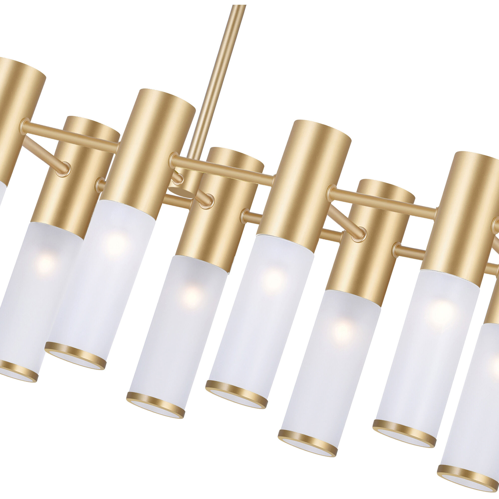 Pipes LED 32 inch Brass Island/Pool Table Light Ceiling Light