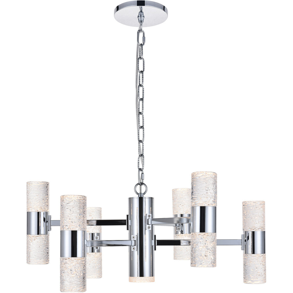Vega LED 26 inch Chrome Pendant Ceiling Light