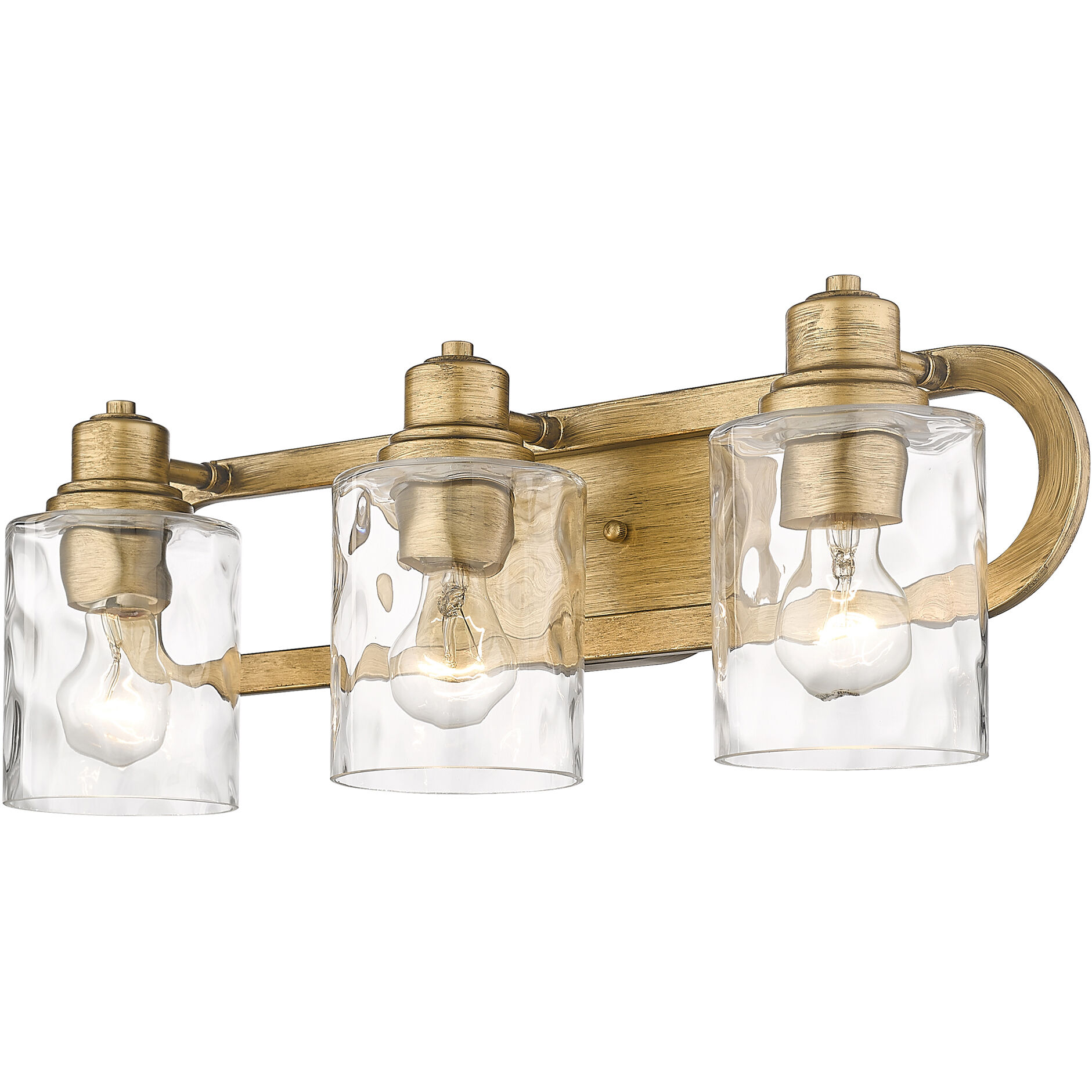 Lumley 3 Light 22 inch Antique Gold Vanity Light Wall Light
