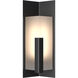 Summit 1 Light 18.7 inch Coastal Black Outdoor Sconce in Frosted, Small