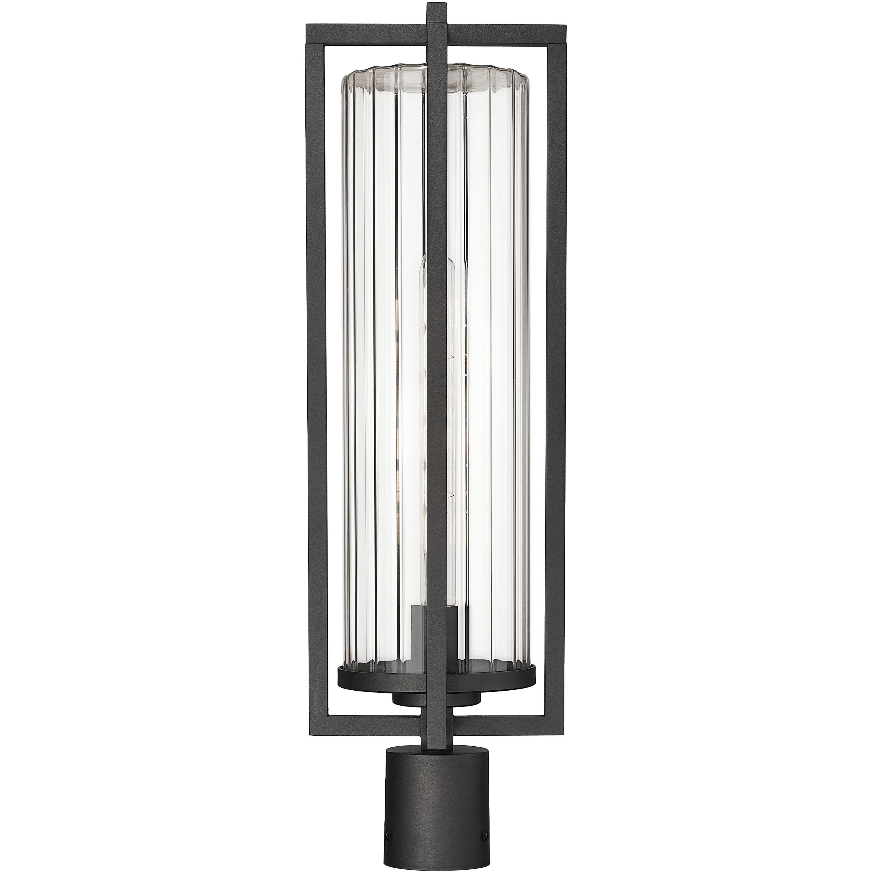 Aura 1 Light 25.75 inch Black Outdoor Post Mounted Fixture in G9