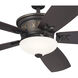 Crescent 56 inch Olde Bronze with Gold Highlights with Walnut Blades Ceiling Fan