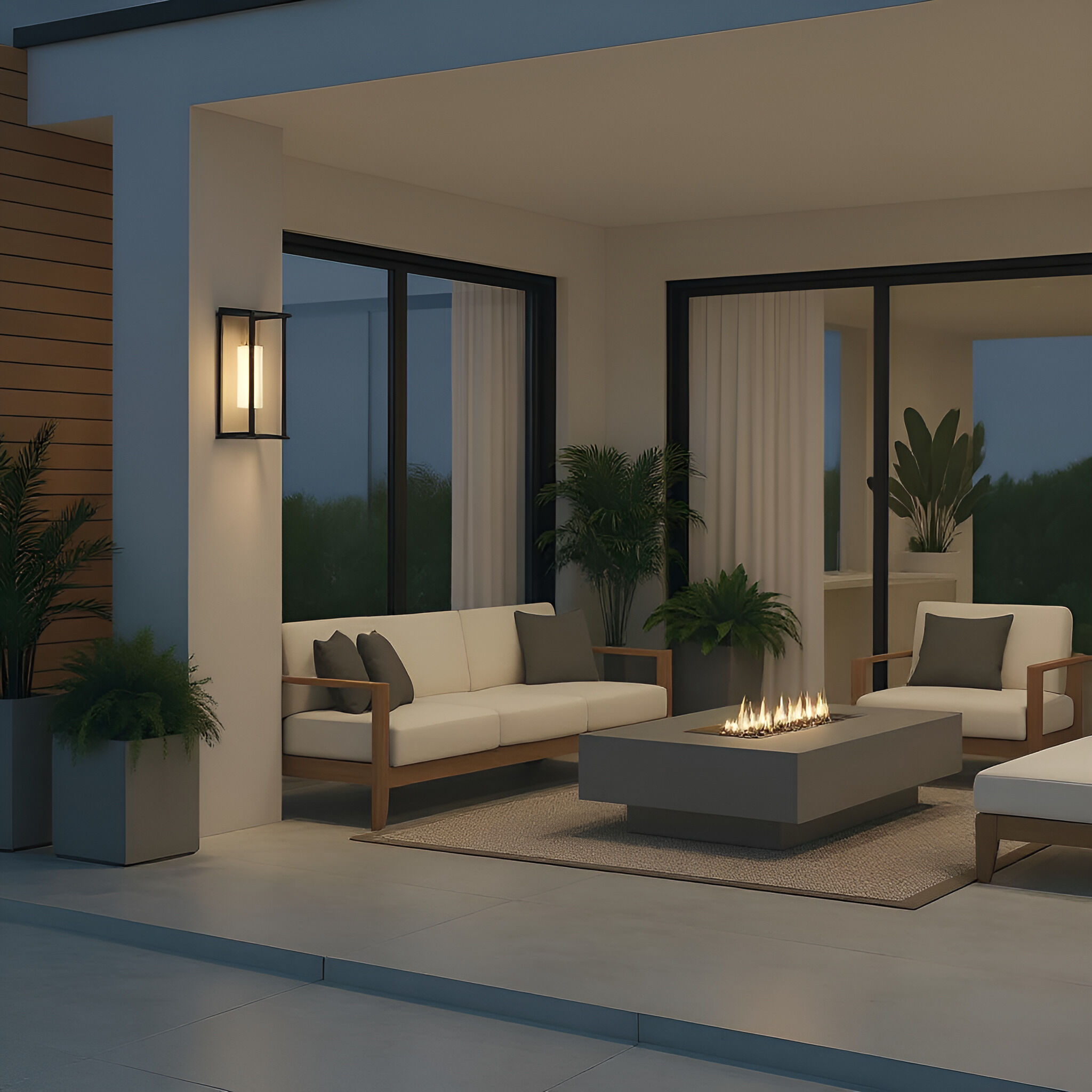 Audley LED 24 inch Antique Bronze Outdoor Wall Lantern in Clear Glass, Extra Large