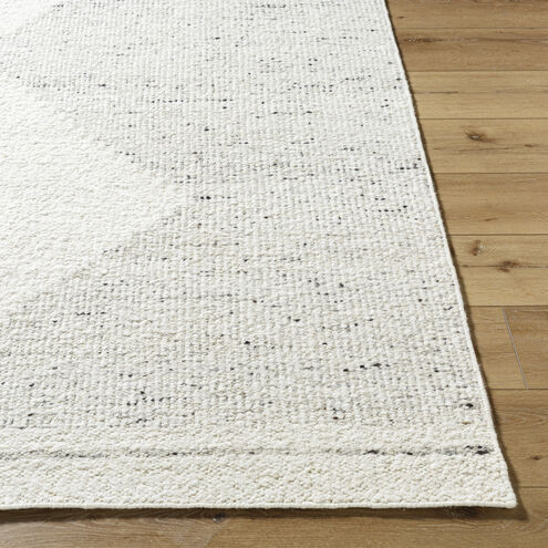 Peru 108 X 72 inch Light Silver / Off-White / Silver / Slate Handmade Rug in 6 x 9