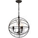 Campechia 3 Light 13 inch Brown Up Mini Chandelier Ceiling Light