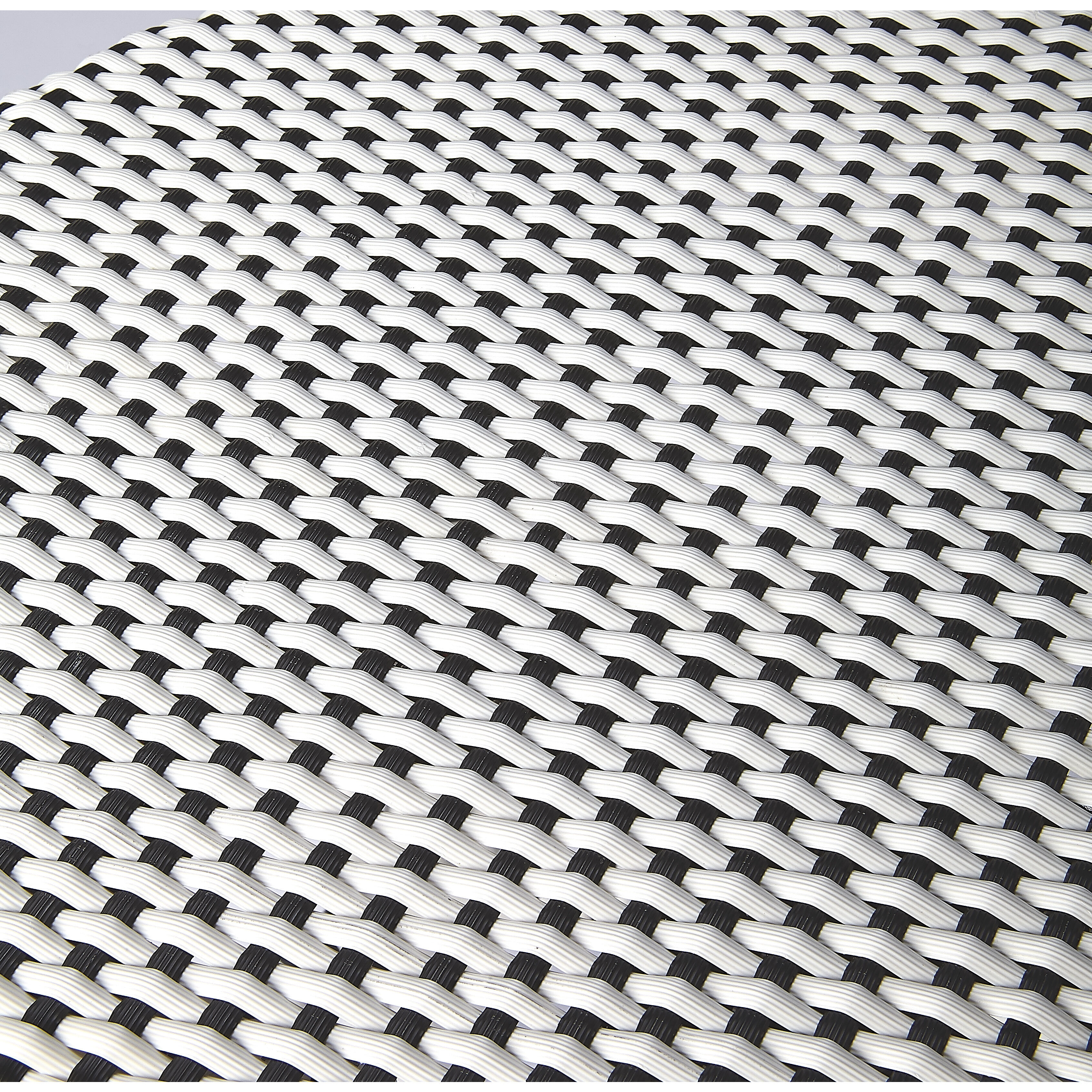 Designer'S Edge Tobias Black & White Rattan 24 inch White Barstool