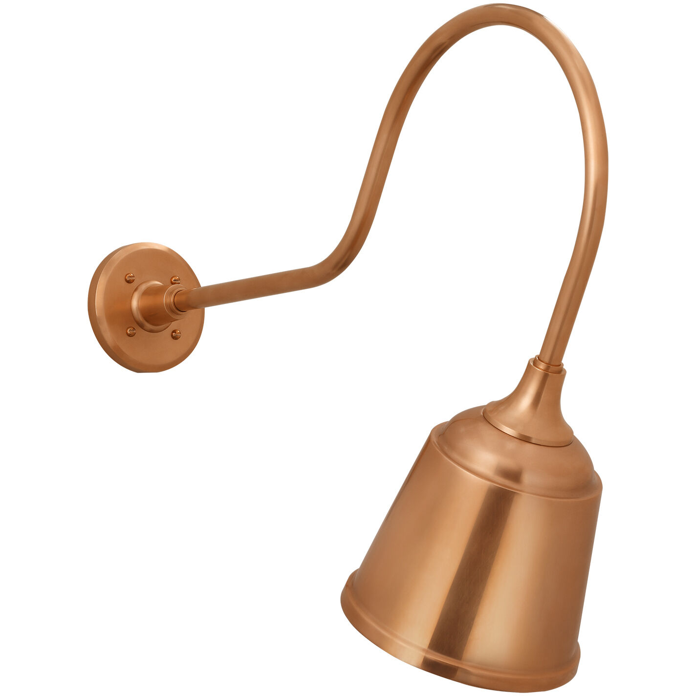 Thomas O'Brien Academy Barn Light LED 22 inch Soft Copper Angled Flynn Barn Light in 8" Soft Copper Rockhouse Shade