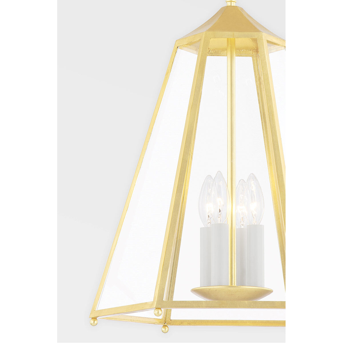 Nottingham 4 Light 16 inch Gold Leaf Chandelier Ceiling Light