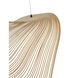 Eco Collection - Madera Family 23.75 inch Matte Black and Natural Wood Pendant Ceiling Light, EVOLV
