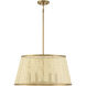 Astoria 6 Light 24 inch Natural with Burnished Brass Pendant Ceiling Light