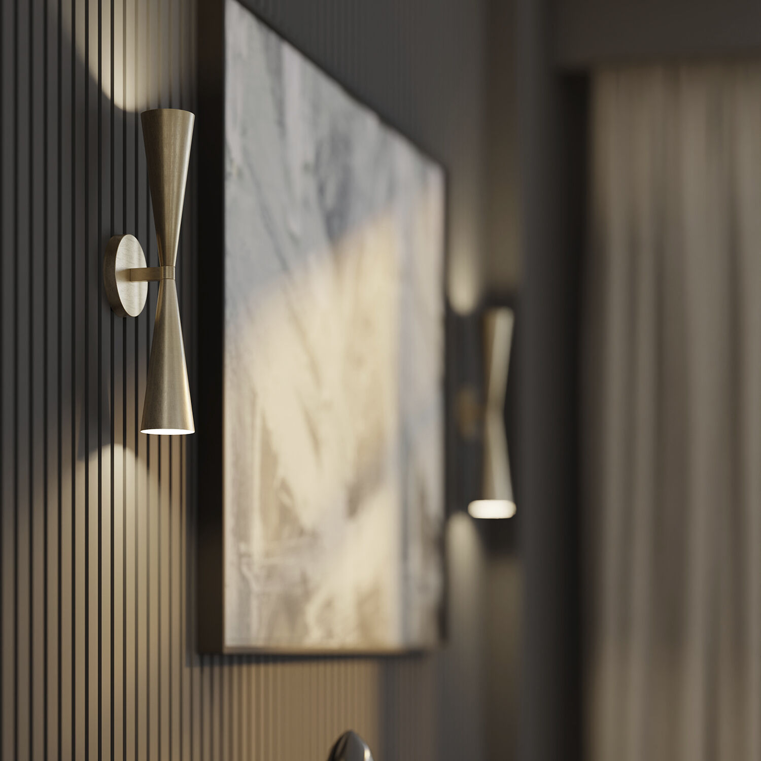 Levi 2 Light 5 inch Matte Brass Sconce Wall Light