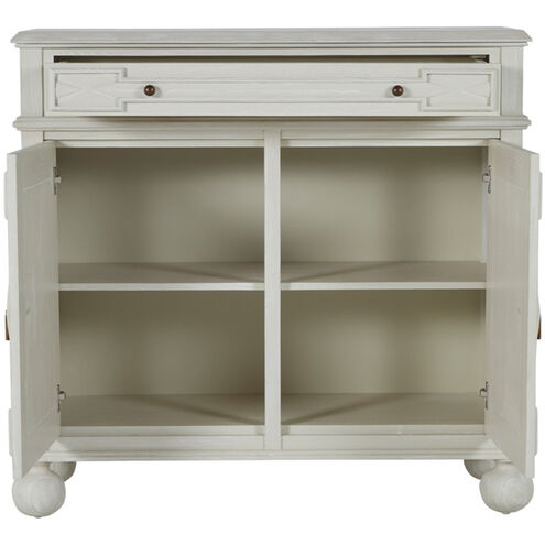 Ezekiel Cerused White / Antique Bronze Cabinet