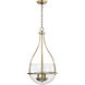 Amado 3 Light 14 inch Vintage Brass Pendant Ceiling Light