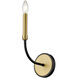 Haylie 1 Light 5.25 inch Matte Black and Olde Brass Wall Sconce Wall Light