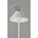 Danny 14 inch 1.50 watt White and Antique Brass LED Cordless Table Lamp Portable Light