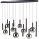Modella LED 55 inch Black Linear Island Pendant Ceiling Light