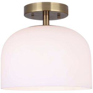 Novalee 1 Light 9.25 inch Gold Flush Mount Ceiling Light
