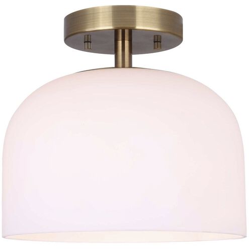 Novalee 1 Light 9.25 inch Gold Flush Mount Ceiling Light