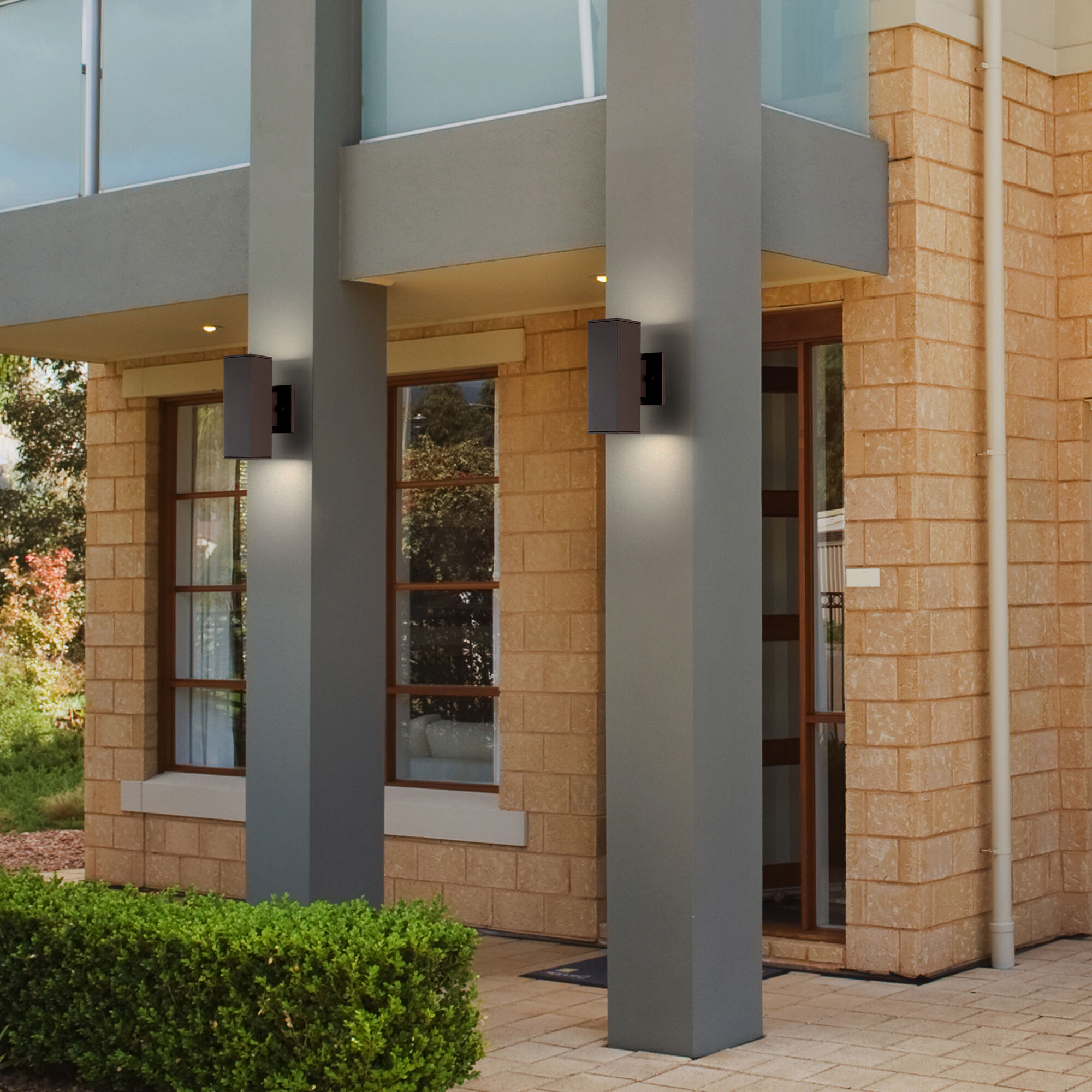 Cubix LED 9.42 inch Bronze Outdoor Wall Lighting in 3000K, WAC Limited