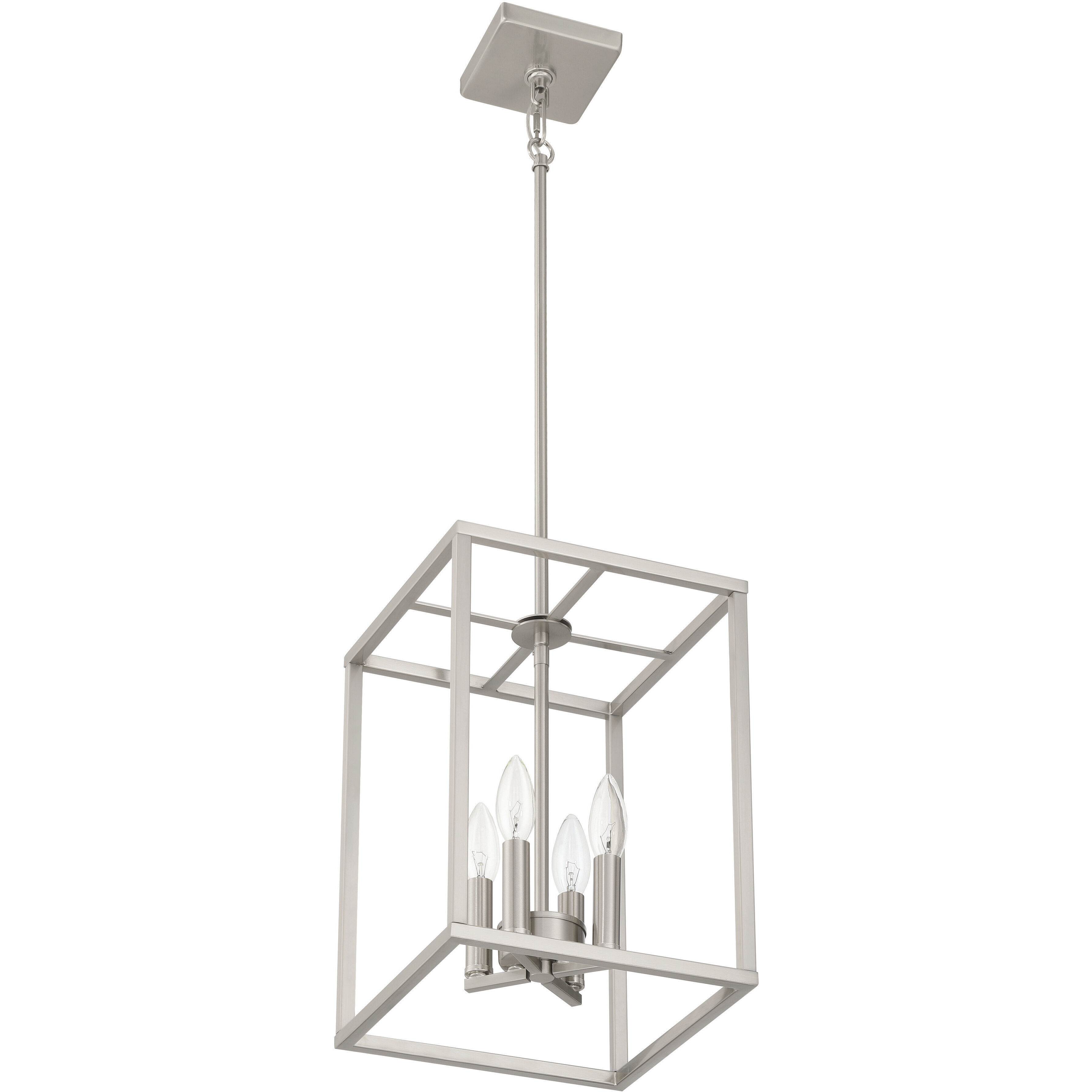 Signature 4 Light 10 inch Brushed Polished Nickel Foyer Light Ceiling Light